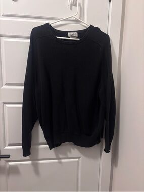 Black slouchy crewneck sweater